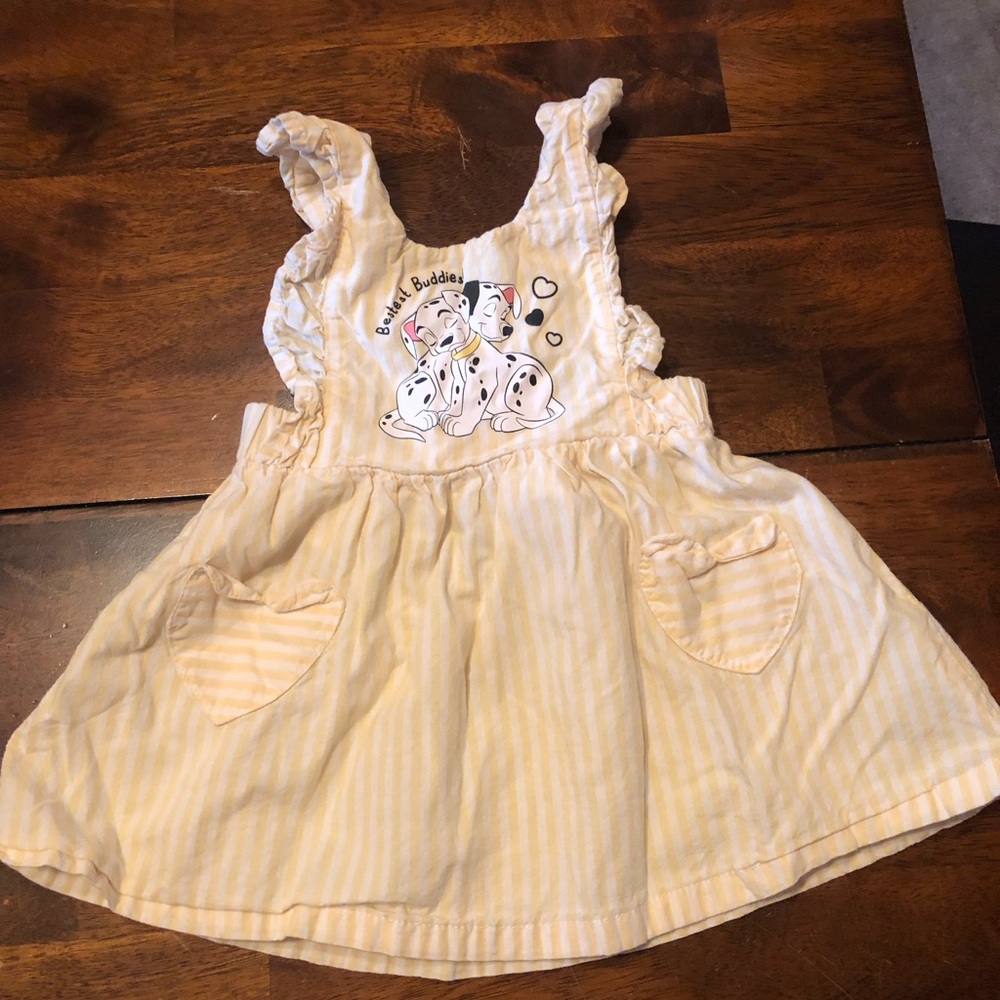 Disney Baby Yellow and White Striped Dalmatian summer dress